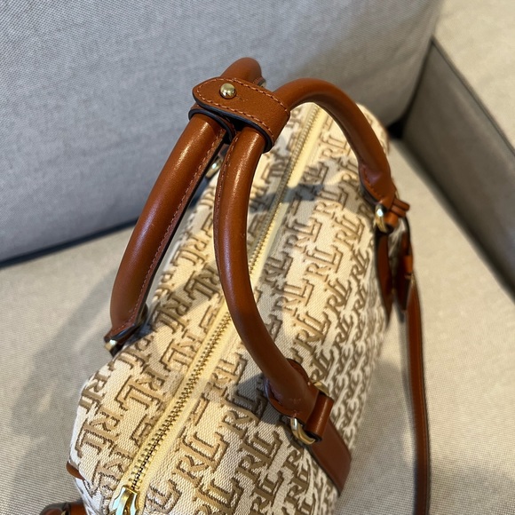 Ralph Lauren Kaden Monogram Jacquard Medium Satchel - Picture 8 of 13